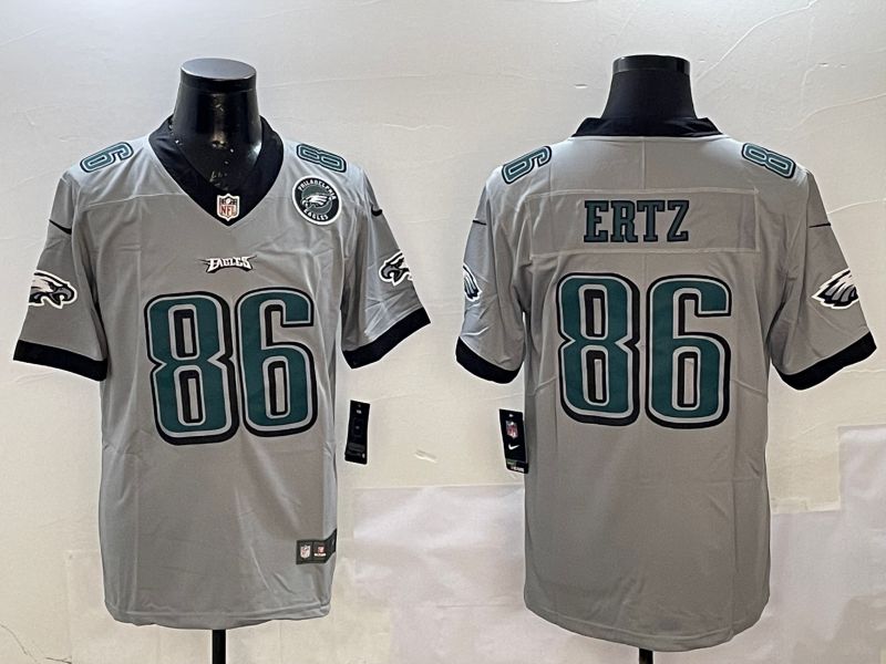 Men Philadelphia Eagles #86 Ertz Grey 2025 Nike Vapor Limited NFL Jersey style 4->philadelphia eagles->NFL Jersey